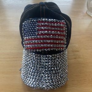 Bedazzled American Flag Hat